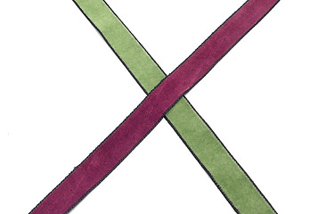 Image showing Two crossed bands of rayon 