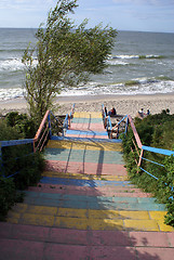 Image showing Steps to the beach