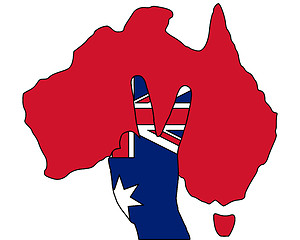 Image showing Australian finger signal