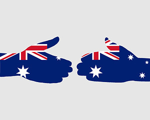 Image showing Australian handshake