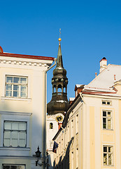 Image showing View of the spire of the Dome Church in Tallinn