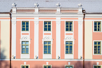 Image showing View of the facade parliament building in Tallinn