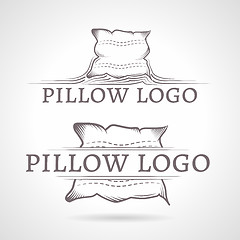 Image showing Abstract vector illustration of pillow icon with text