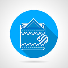 Image showing Round flat vector icon for ornate wallet
