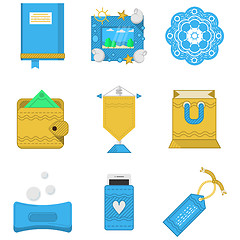 Image showing Colored icons vector collection for gifts