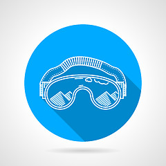 Image showing Goggles circle flat vector icon