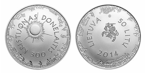 Image showing commemorative circulation 50 litas coin