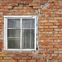 Image showing window of old house background 