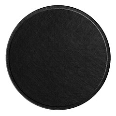 Image showing black round metal plate