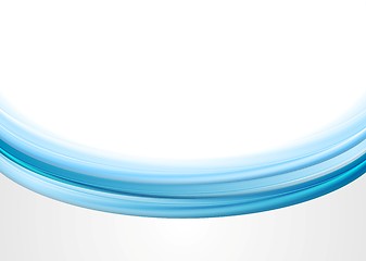 Image showing Abstract blue wavy background