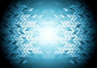 Image showing Hi-tech geometric blue background