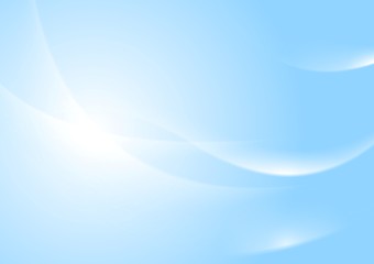 Image showing Abstract shiny blue wavy background