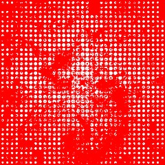 Image showing Red and white abstract grunge background