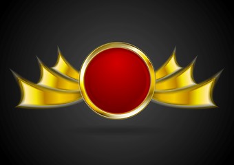 Image showing Bright golden logo element