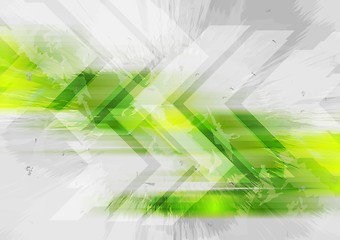Image showing Grunge tech background with arrows