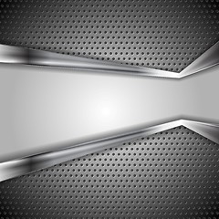 Image showing Abstract perforated metal background