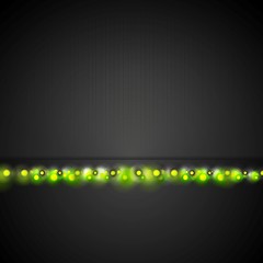 Image showing Dark background with green shiny light