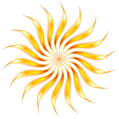 Image showing Abstract shiny glowing sunny shape