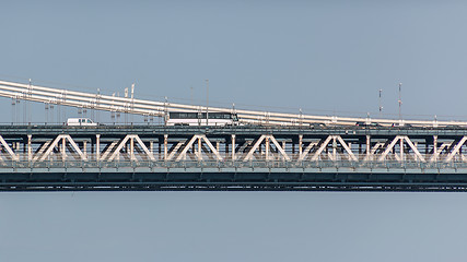 Image showing Crossing the Manhattan Bridge