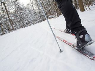 Image showing Man cross-country skiing 