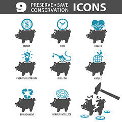 Image showing Preserve Save Icons