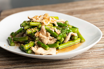 Image showing Chicken and Asparagus Stir Fry