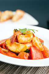 Image showing Thai Sweet and Sour Shrimp Dish