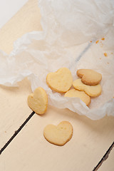 Image showing heart shaped shortbread valentine cookies