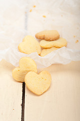 Image showing heart shaped shortbread valentine cookies