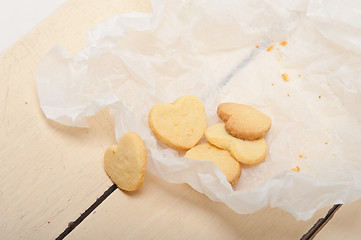 Image showing heart shaped shortbread valentine cookies