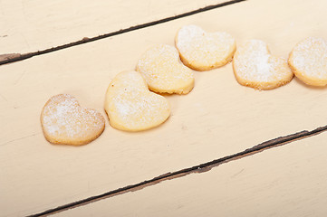 Image showing heart shaped shortbread valentine cookies