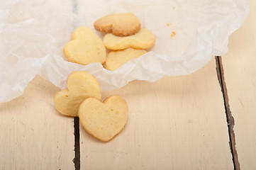 Image showing heart shaped shortbread valentine cookies