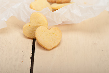 Image showing heart shaped shortbread valentine cookies