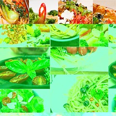 Image showing healthy Vegetarian vegan food collage