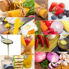 Image showing healthy Vegetarian vegan food collage