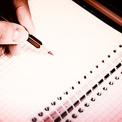 Image showing Pencil and agenda