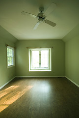 Image showing empty room condominium condo apartment green walls