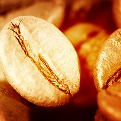 Image showing Fragrant fried coffee beans 