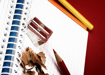 Image showing Pencil and agenda