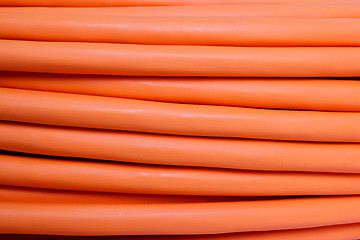 Image showing orange fiber optic cable background