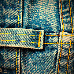 Image showing vintage denim surface with seams