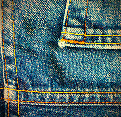 Image showing vintage blue denim