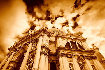 Image showing Low angle view of Santa Maria della Salute in Venice