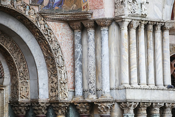 Image showing Columns on Basilica of Saint Mark