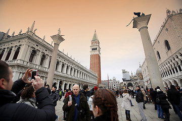 Image showing Columns of San Marco and San Todaro in Italy