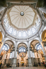 Image showing People sightseeing interior of Santa Maria della Salute