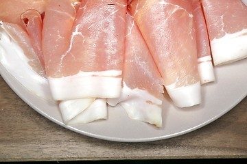 Image showing sliced pork ham