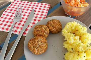 Image showing rissoles on the plate