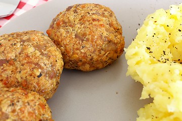 Image showing rissoles on the plate