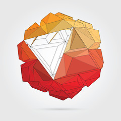 Image showing Vector. Abstract 3D geometric illustration.